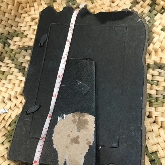 🎈🎈🎈Western horseshoe picture frame. Barb wire nails wood plank  rustic frame - Picture 6 of 9